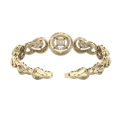 Statement bracelet in white gold with white diamonds of 2.20 ct in weight